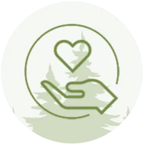 Holistic wellness and compassionate care icon for Trailhead Family Chiropractic