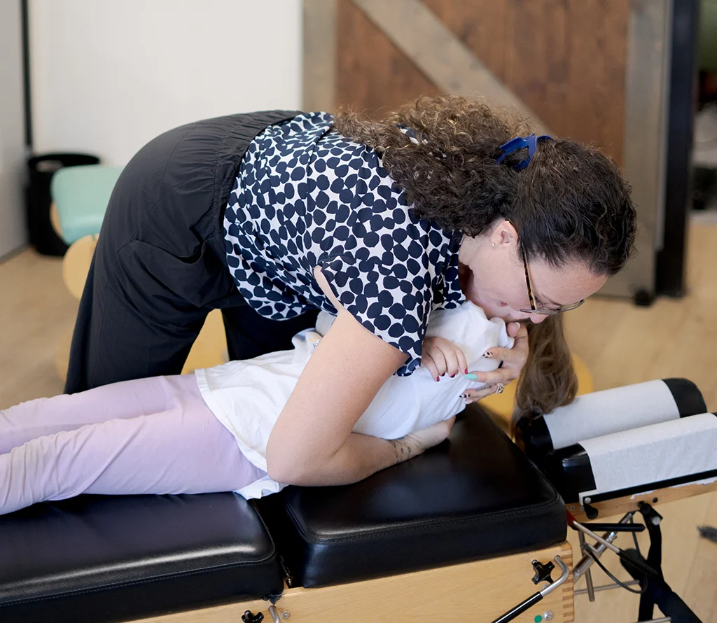 Pediatric chiropractic adjustment for a child at Trailhead Family Chiropractic in Temecula
